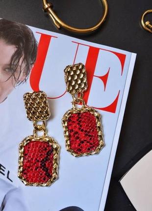 Стильні сережки animal print zarastyle