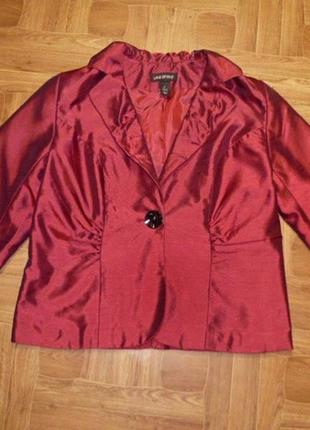 Красивый красный-бордовый пиджак жакет lane briant,винтаж в идеале,р.184 фото