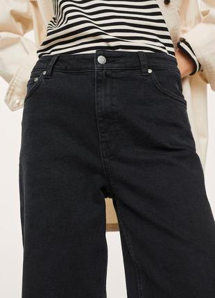 Mango широкая штанина высокая талия джинсы5 фото