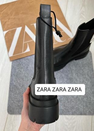 Zara 100% натуральная кожа ботинки10 фото