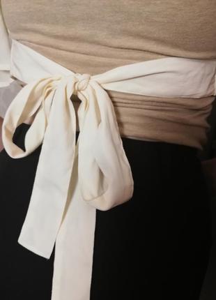 Фирменная нежная блуза топ на завязках  широким рукавом boohoo7 фото