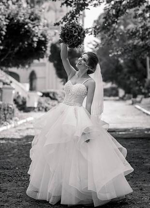 Весільне плаття на маленький зріст ручна вишивка