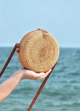 Сумка  плетеная пляжная из ротанга