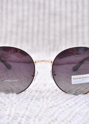 Фирменные круглые очки с шорой katrin jones polarized новинка4 фото