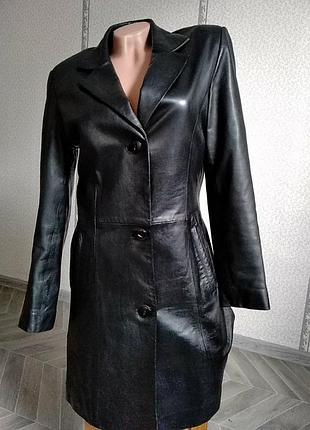 Плащ з натуральної шкіри, тренч.