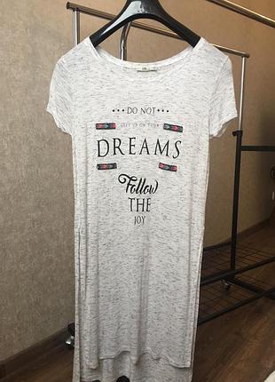 Длинная футболка с разрезами по бокам бренда ltb