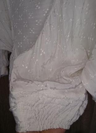 Блузка блуза berfin женская белая  нарядная 4610 фото