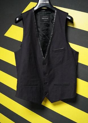 Классическая жилетка(темно-фиолетовый цвет с кожзам вставками)