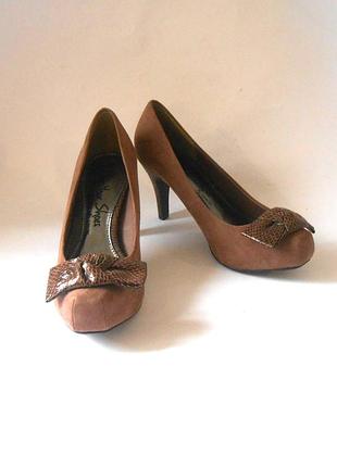 Стильные туфли на каблуке от бренда george, р.37-38 код t3812
