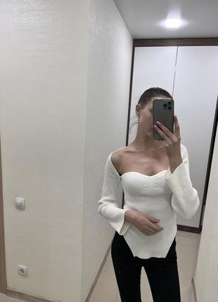 Белый боди/лонгслив