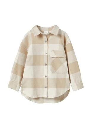 Куртка-рубашка в стиле oversize в клетку zara
