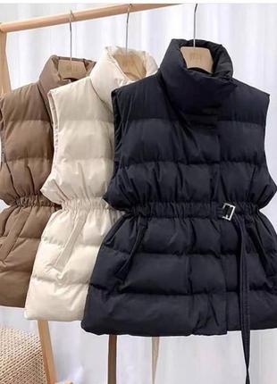 Чудова стильна жилетка з поясом