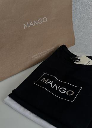 Футболка mango с логотипом