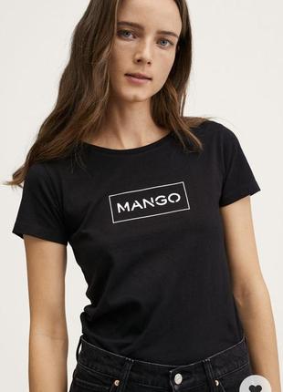 Футболка с лого mango