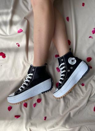 Кроссовки кеды converse run star hike hi ‘black’ кроссовки