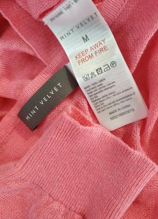 Оригинальный  джемпер mint velvet свободного кроя оверсайз нежного розового цвета5 фото
