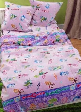 Постільна білизна в ліжечко фиксики/комплект дитячої постільної білизни1 фото