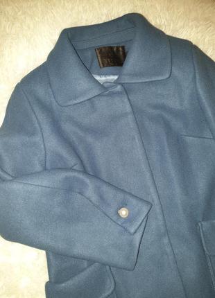 Пальто синего цвета3 фото