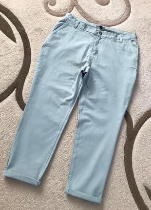 Котоновые штаны брюки высокая посадка
