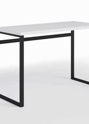 Комп'ютерний стіл стк-06 лофт з металевим каркасом ш 1200 / в 760 / г 550 мм у кольорі дсп білий2 фото