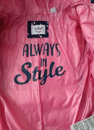 Куртка весенняя для девочки в сердечки 4-5р, 104-110см, италия, blukids4 фото