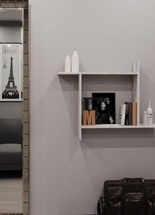 Полка лофт плк-06 из дсп в цвете бетон  ш840 / в 650 / г 180