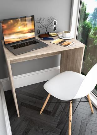 Стол для ноутбука стк-09  ш 800 / в 760 / г 500 мм в цвете дуб сонома1 фото