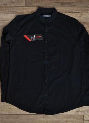 Распродажа, черная мужская рубашка sayfa, качественная, турецкая, однотонная1 фото