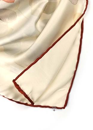 Шелковый платок шелк нежный атлас ручной роуль абстрактный новый