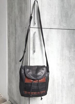Кожаная сумка с длинным ремнем4 фото