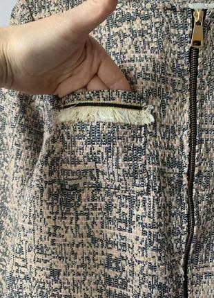 Твидовий пиджак с бахромой жакет из италии2 фото
