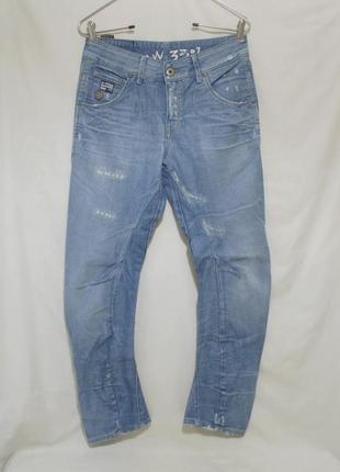 Нові джинси блакитні штопані w27 l32 'g-star' ark loose tapered2 фото