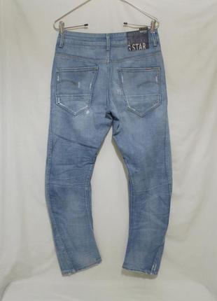 Нові джинси блакитні штопані w27 l32 'g-star' ark loose tapered4 фото
