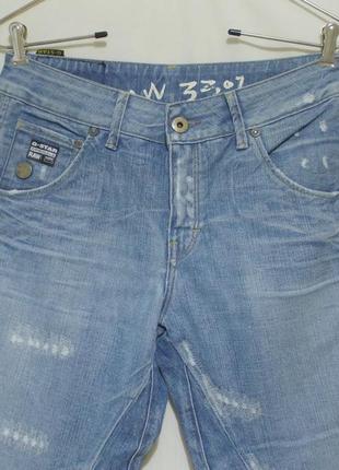Нові джинси блакитні штопані w27 l32 'g-star' ark loose tapered3 фото