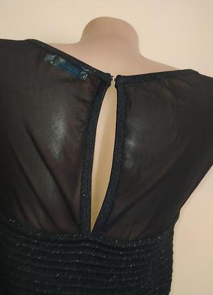 Платье черное короткое мини блестящее вечернее6 фото