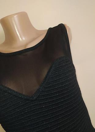 Платье черное короткое мини блестящее вечернее3 фото