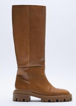 Рыжие сапоги zara