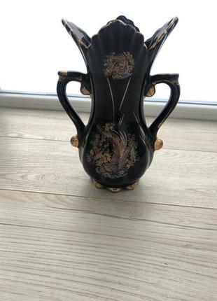 Ефектна чорна ваза3 фото