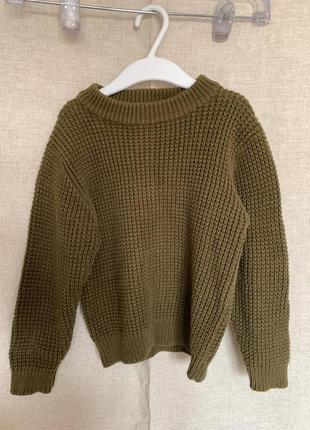 Оливковый свитер little1 фото