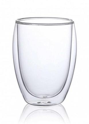 Набор стеклянных стаканов с двойными стенками con brio св-8335-2, zu-174 2шт, 350мл