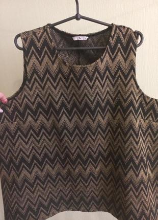 Черная с золотом блузка xxxl