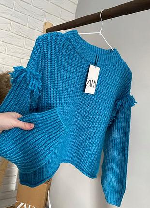 Светр з бахромою zara