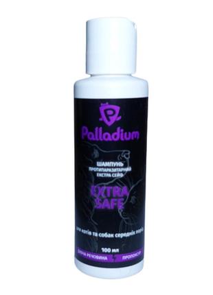 Шампунь palladium (палладіум) від бліх та кліщів extra safe для собак середніх порід та кішок (100 мл)