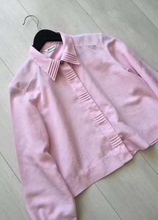 Рубашка,блузка женская нежно-розовая с длинным рукавом