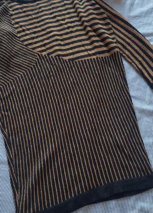 Платье туника свитер трикотаж полоска2 фото