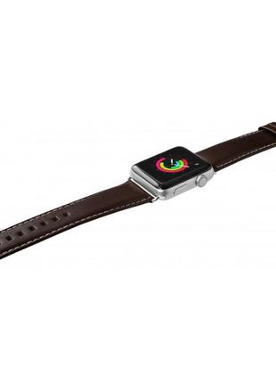 Ремешок кожаный для apple watch 38 / 40/ 42 / 44 мм . цвет: кофе2 фото