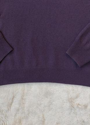 Фіолетовий натуральний кашеміровий светр джемпер люкс вовна кашемір із дефектом! жіночий пуловер9 фото