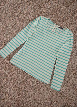 Стильний лонгслив, футболка бавовна із замочком на спині