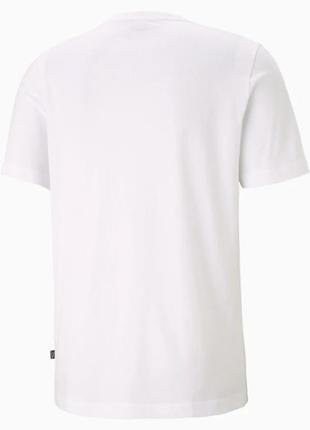 Оригінальна біла футболка puma ess small logo tee / 586668027 фото