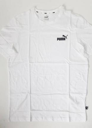 Оригінальна біла футболка puma ess small logo tee / 586668023 фото